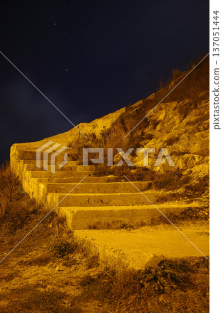 night and stairs 137051444