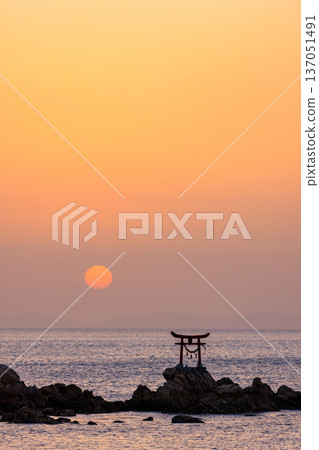 八幡那田宮神社的冬天、木島和日出，大分縣杵築市 137051491