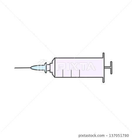 一個簡單的注射器的例證 一個簡單的注射器的例證 137051780
