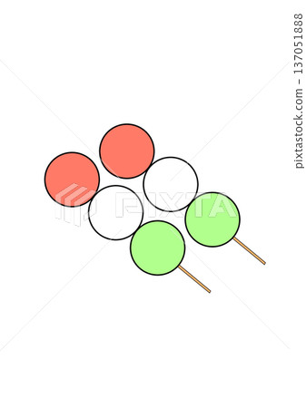 Two skewers of dumplings Two skewers of dumplings 137051888
