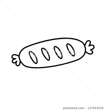 sausage outline food sausage outline food 137053410