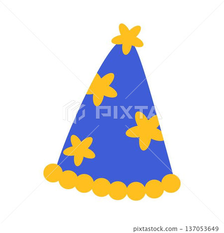 blue party hat illustration birthday blue party hat illustration birthday 137053649