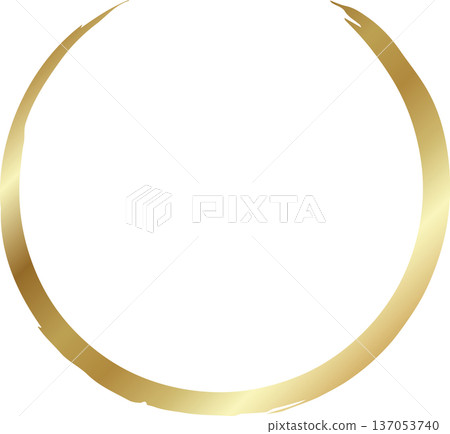 Gold brush. Hand draw circle Gold brush. Hand draw circle 137053740