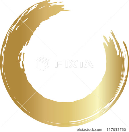 Gold brush. Hand draw circle 137053760