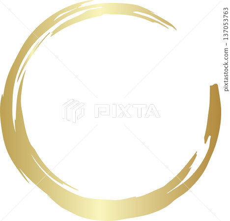 Gold brush. Hand draw circle Gold brush. Hand draw circle 137053763