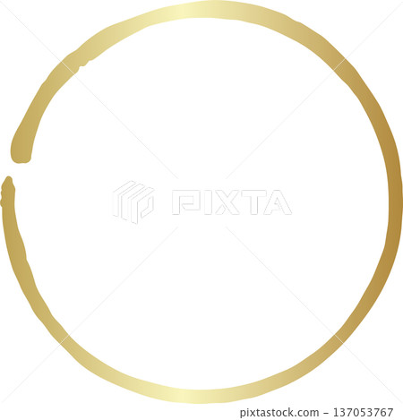 Gold brush. Hand draw circle Gold brush. Hand draw circle 137053767