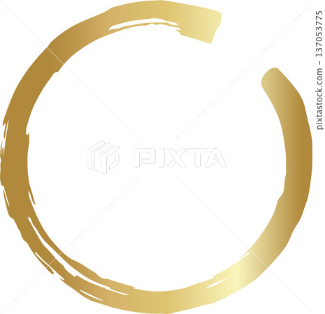 Gold brush. Hand draw circle 137053775