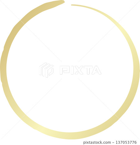 Gold brush. Hand draw circle Gold brush. Hand draw circle 137053776