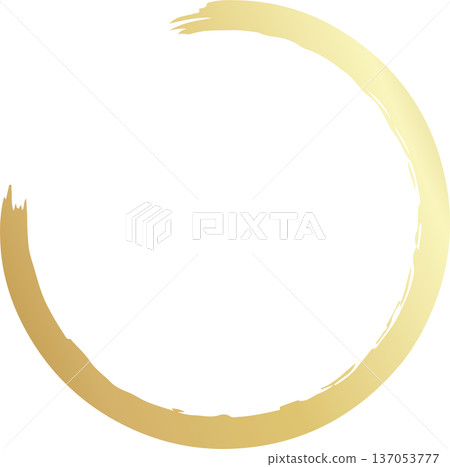 Gold brush. Hand draw circle 137053777