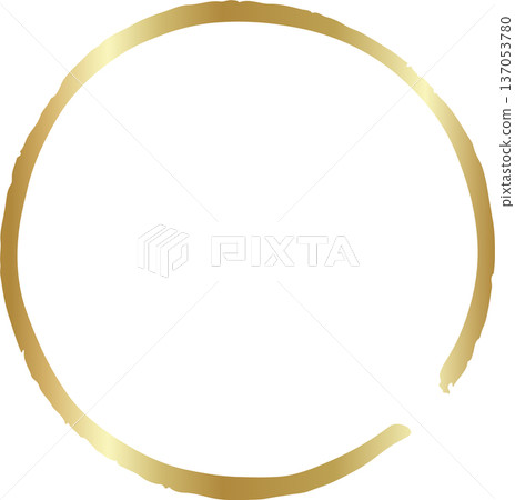 Gold brush. Hand draw circle Gold brush. Hand draw circle 137053780