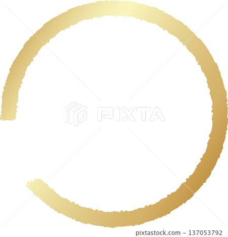 Gold brush. Hand draw circle Gold brush. Hand draw circle 137053792
