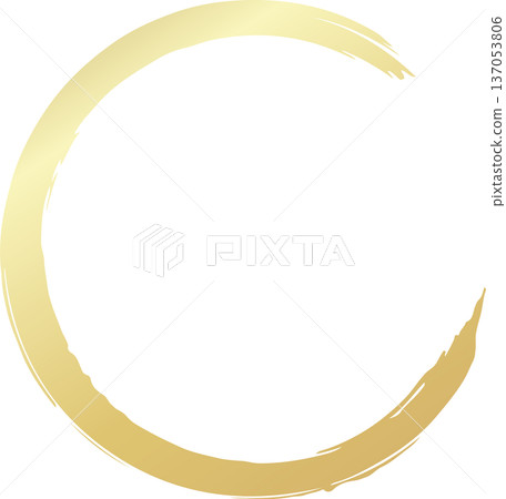 Gold brush. Hand draw circle 137053806