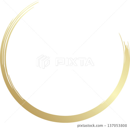 Gold brush. Hand draw circle 137053808