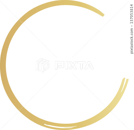 Gold brush. Hand draw circle Gold brush. Hand draw circle 137053814