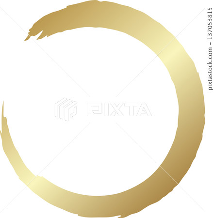 Gold brush. Hand draw circle Gold brush. Hand draw circle 137053815