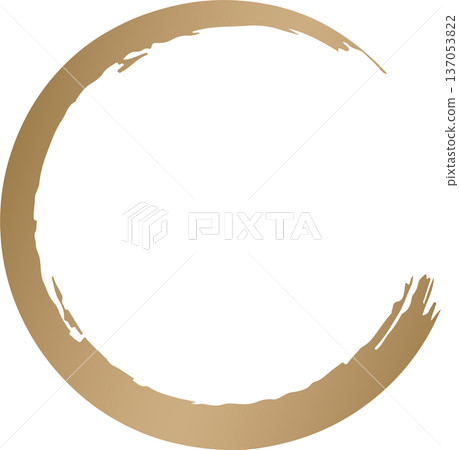 Gold brush. Hand draw circle 137053822
