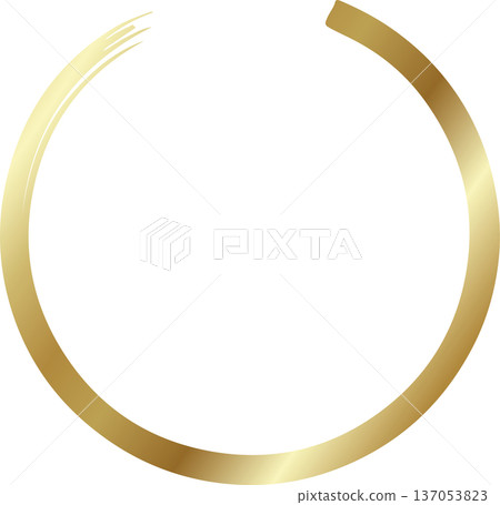 Gold brush. Hand draw circle Gold brush. Hand draw circle 137053823
