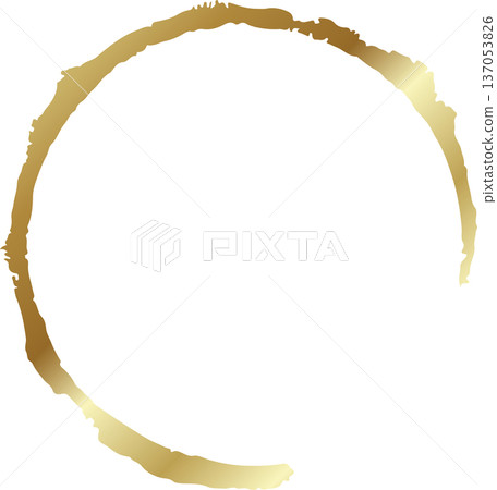 Gold brush. Hand draw circle Gold brush. Hand draw circle 137053826