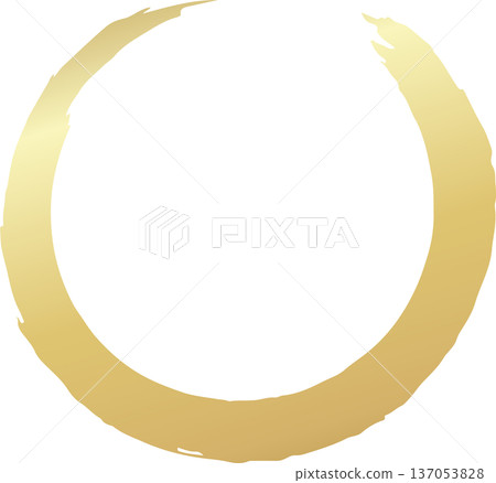 Gold brush. Hand draw circle 137053828