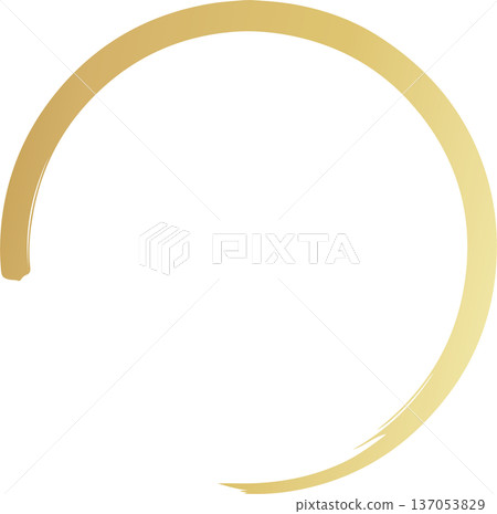 Gold brush. Hand draw circle 137053829