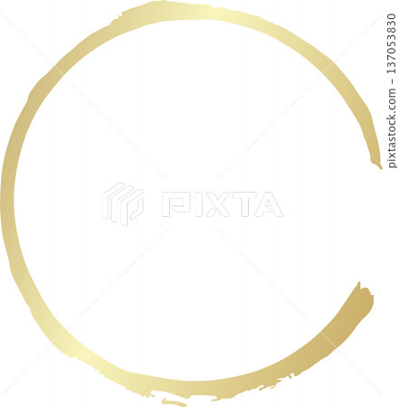 Gold brush. Hand draw circle 137053830