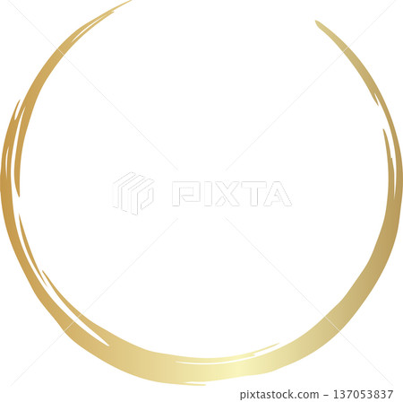 Gold brush. Hand draw circle Gold brush. Hand draw circle 137053837