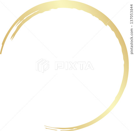 Gold brush. Hand draw circle Gold brush. Hand draw circle 137053844