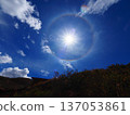 Rainbow halo around the sun 137053861