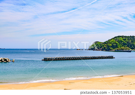 三陸陸前高田市的廣田海灘 三陸陸前高田市的廣田海灘 137053951