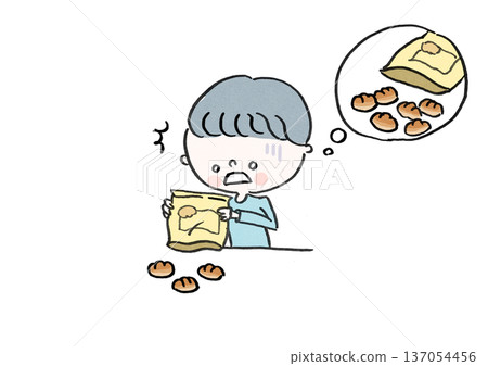 A man is surprised to find that the amount of sweets he receives has decreased (stealth price hikes/shrinkflation) A man is surprised to find that the amount of sweets he receives has decreased (stealth price hikes/shrinkflation) 137054456