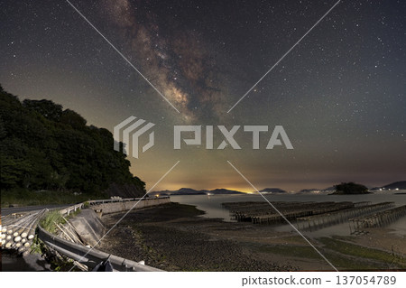 瀨戶內海初夏星空，夏季銀河與星座 137054789