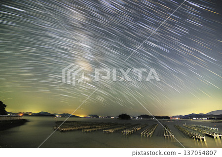 Setouchi Early Summer Starry Scenery Star Trails 137054807