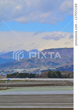 從赤城高原眺望:維護良好的田野,昭和村 從赤城高原眺望:維護良好的田野,昭和村 137055169