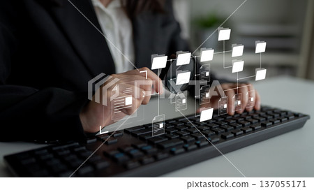 Digital File Directory and Folder Organization Structure Latch Digital File Directory and Folder Organization Structure Latch 137055171