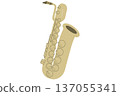 簡單的男中音薩克斯風圖標 137055341
