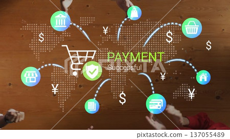 Global Payment Processing with Icons Representing Finance, Shopping, and Transaction Success Over a World Map with Currency Symbols Gluon Global Payment Processing with Icons Representing Finance, Shopping, and Transaction Success Over a World Map with Currency Symbols Gluon 137055489