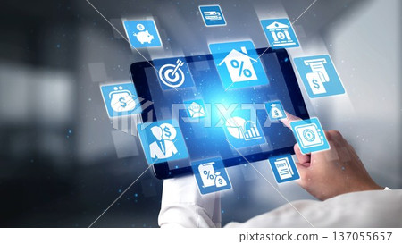 Personal finance management icons for savings investment and budgeting Gist 137055657