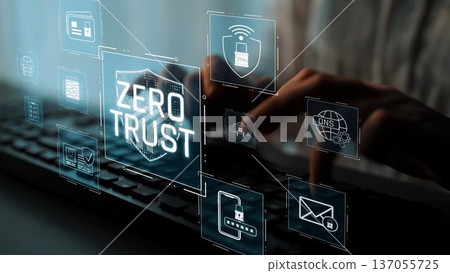 Zero trust cybersecurity model and data protection Marrow 137055725