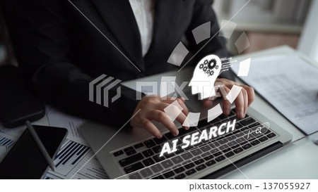 AI Search Engine and Intelligent Data Retrieval User Interface Muxer 137055927
