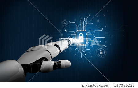 AI encryption safeguarding cybersecurity system Vouch 137056225