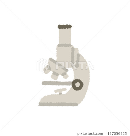 Microscope illustration, independent research, observation, hand-drawn icon 137056325
