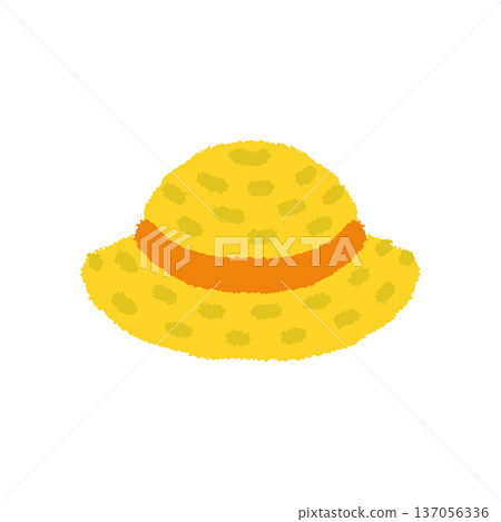 Straw hat illustration summer hand drawn simple 137056336