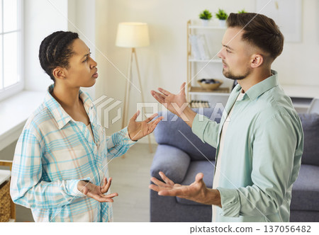 Angry Family Couple Resolving Conflict 137056482