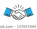 Icon of business people shaking hands 137057004