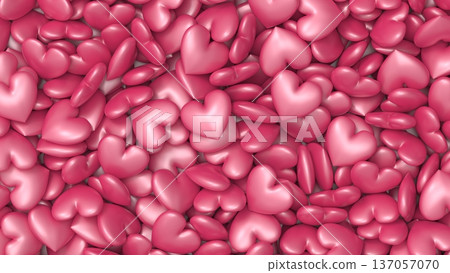 Cute pile of hearts background CG (sale, banner, promotion) 137057070