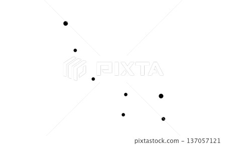 Illustration of Ursa Minor (black stars only, no connecting lines) 137057121