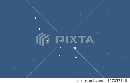 Illustration of the constellation Ursa Minor floating in the starry sky (stars only, no connecting lines) 137057148