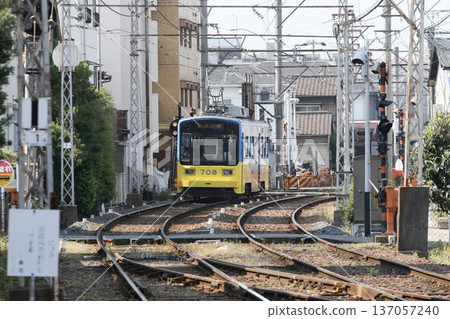 Hankai Electric Tramway tram tracks Hankai Electric Tramway tram tracks 137057240