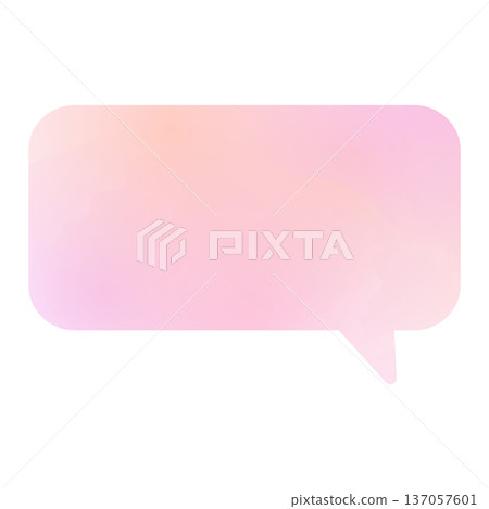 Pink gradient watercolor speech bubble rounded rectangle Pink gradient watercolor speech bubble rounded rectangle 137057601