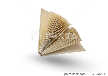 Open book on a white background for planning, PNG 137058231